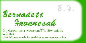 bernadett havancsak business card